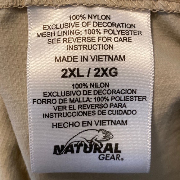 Fishing Jacket - Natural Gear Long Sleeve - 2XL - Picture 9 of 10